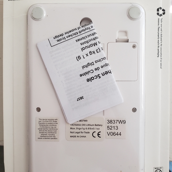 Taylor Compact Digital Kitchen Scale - Picture 3 of 3